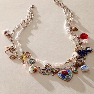 FREE PEOPLE Maxamillion Charm Necklace In New Candy NWT